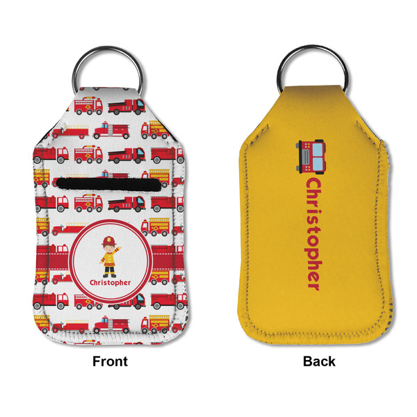 Firetrucks Sanitizer Holder Keychain - Small APPROVAL (Flat)