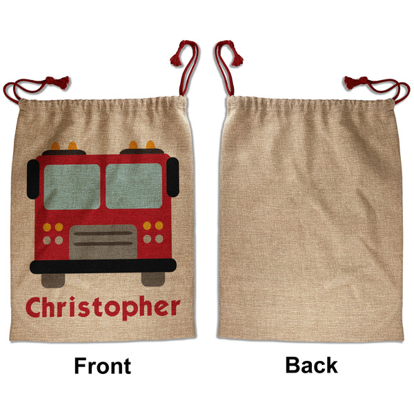 Firetrucks Santa Bag - Approval - Front