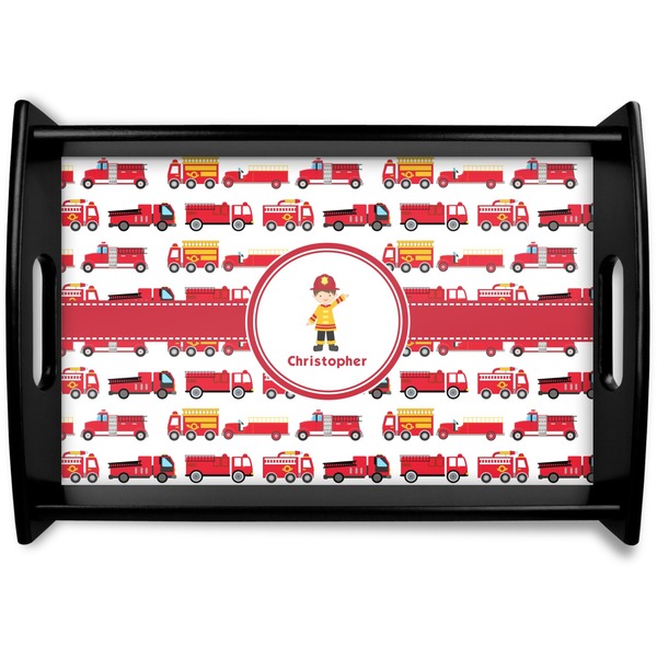 Custom Firetrucks Wooden Tray (Personalized)