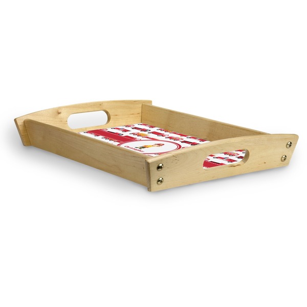 Firetrucks Serving Tray Wood Small - Corner