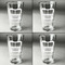 Firetrucks Set of Four Engraved Beer Glasses - Individual View