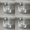 Firetrucks Set of Four Personalized Stemless Wineglasses (Approval)