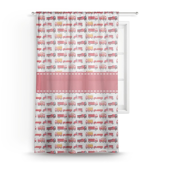 Custom Firetrucks Sheer Curtain
