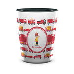 Firetrucks Ceramic Shot Glass - 1.5 oz - Two Tone - Set of 4 (Personalized)