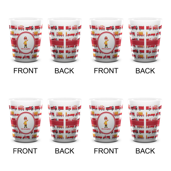 Firetrucks Shot Glass - White - Set of 4 - APPROVAL