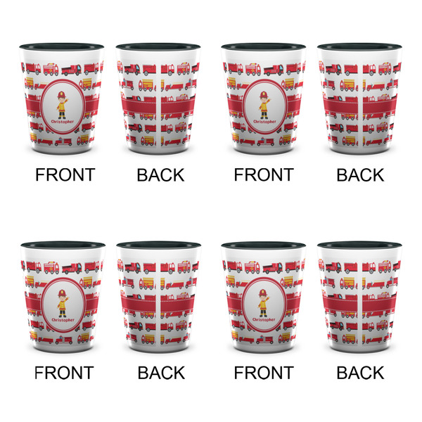 Firetrucks Shot Glassess - Two Tone - Set of 4 - APPROVAL