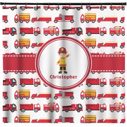 Firetrucks Shower Curtain - Custom Size (Personalized)