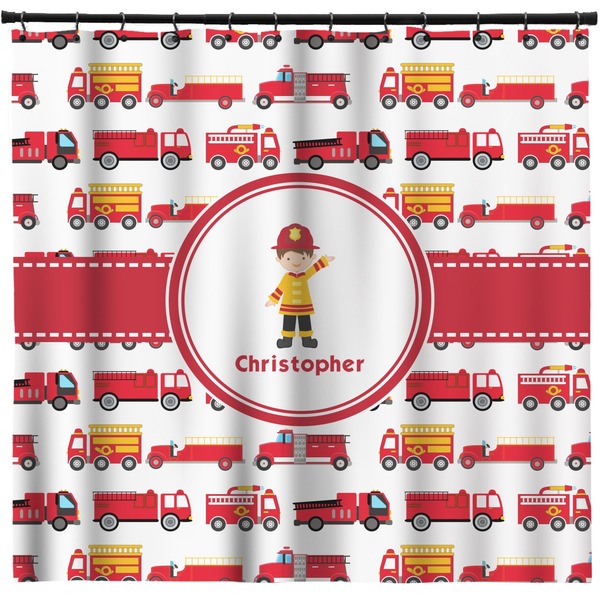Custom Firetrucks Shower Curtain - Custom Size (Personalized)
