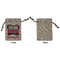 Firetrucks Small Burlap Gift Bag - Front Approval