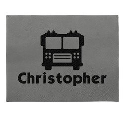 Firetrucks Gift Boxes w/ Engraved Leather Lid (Personalized)