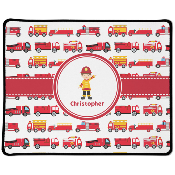 Custom Firetrucks Large Gaming Mouse Pad - 12.5" x 10" (Personalized)