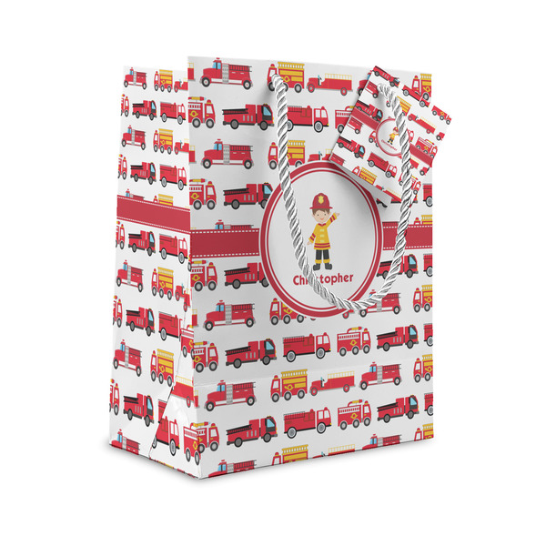 Custom Firetrucks Small Gift Bag (Personalized)