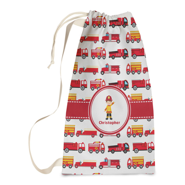 Custom Firetrucks Laundry Bags - Small (Personalized)