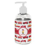 Firetrucks Plastic Soap / Lotion Dispenser (8 oz - Small - White) (Personalized)