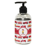 Firetrucks Plastic Soap / Lotion Dispenser (8 oz - Small - Black) (Personalized)