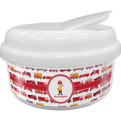 Firetrucks Snack Container (Personalized)