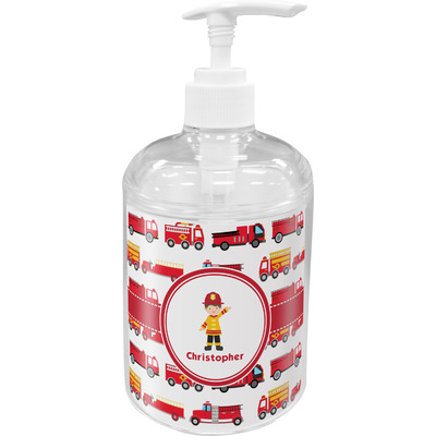 Firetrucks Acrylic Soap & Lotion Bottle (Personalized)