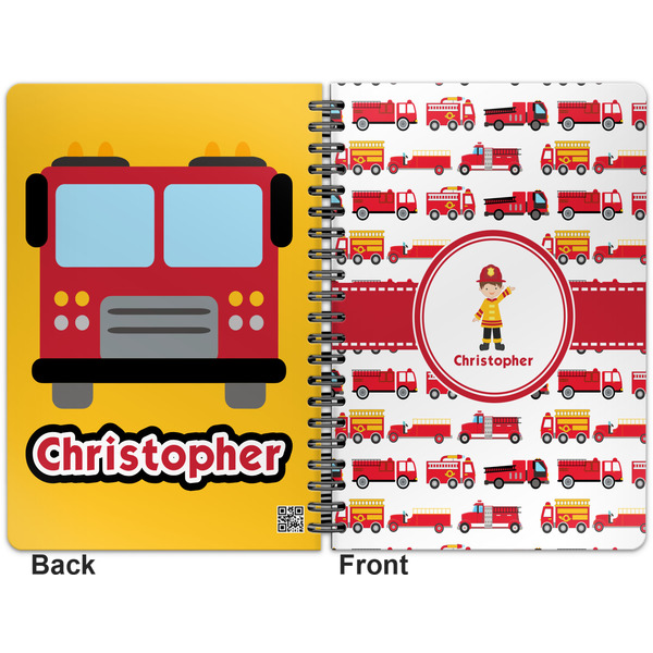 Firetrucks Spiral Journal 7 x 10 - Apvl