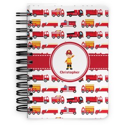 Firetrucks Spiral Notebook - 5x7 w/ Name or Text