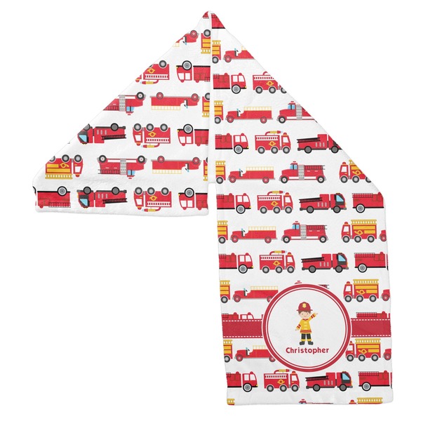 Firetrucks Sports Towel Folded - Both Sides Showing