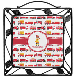 Firetrucks Square Trivet (Personalized)