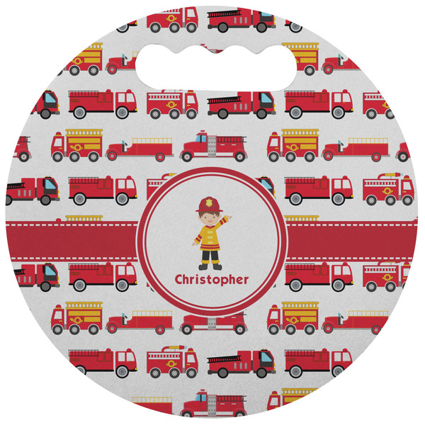 Custom Firetrucks Stadium Cushion (Round) (Personalized)