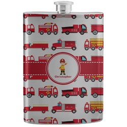 Firetrucks Stainless Steel Flask (Personalized)