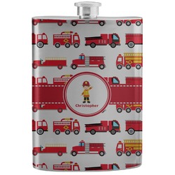Firetrucks Stainless Steel Flask (Personalized)