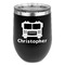 Firetrucks Stainless Wine Tumblers - Black - Double Sided - Front