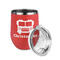 Firetrucks Stainless Wine Tumblers - Coral - Double Sided - Alt View