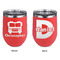 Firetrucks Stainless Wine Tumblers - Coral - Double Sided - Approval