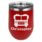 Firetrucks Stainless Wine Tumblers - Red - Single Sided - Front