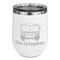 Firetrucks Stainless Wine Tumblers - White - Single Sided - Front