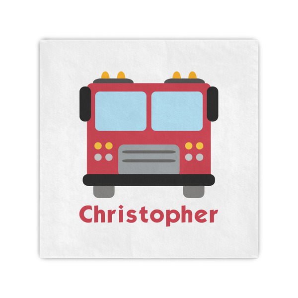 Custom Firetrucks Cocktail Napkins (Personalized)