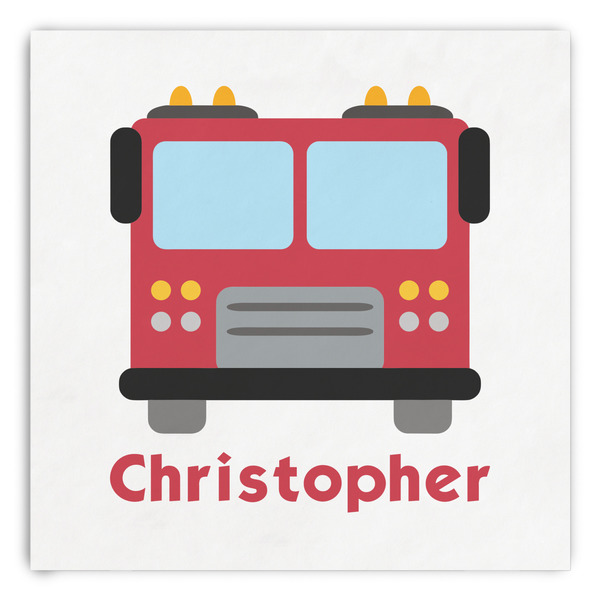 Custom Firetrucks Paper Dinner Napkins (Personalized)