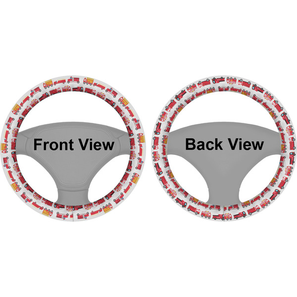 Firetrucks Steering Wheel Cover- Front and Back