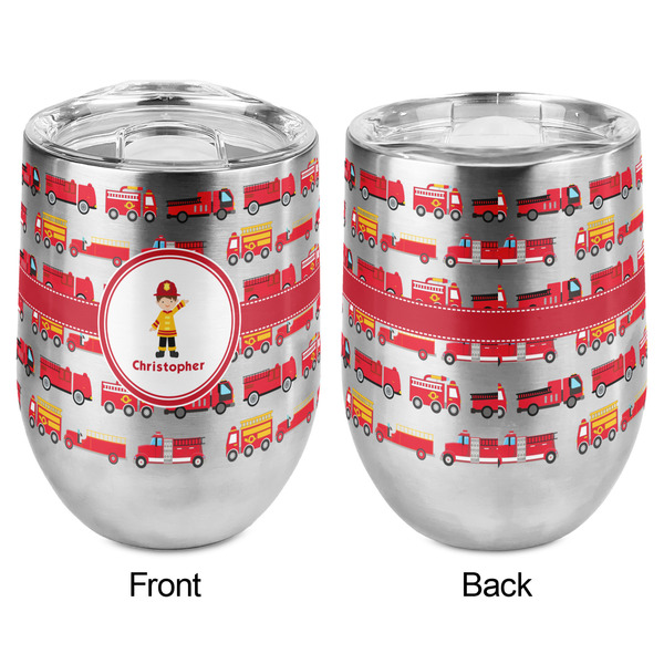 Firetrucks Stemless Wine Tumbler - Full Print - Approval