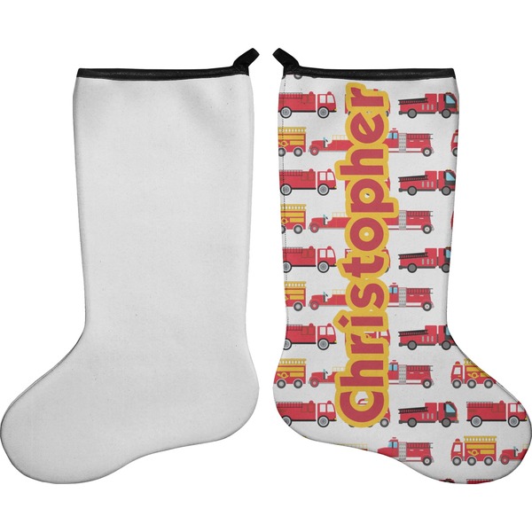 Firetrucks Stocking - Single-Sided - Approval