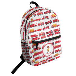 Firetrucks Student Backpack (Personalized)