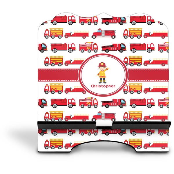 Firetrucks Stylized Tablet Stand - Front without iPad