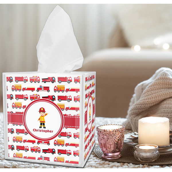 Firetrucks Tissue Box - LIFESTYLE