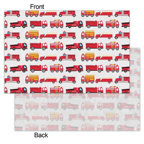 Firetrucks Tissue Paper - Heavyweight - Small - Front & Back