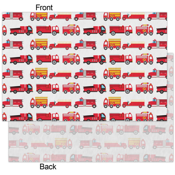 Firetrucks Tissue Paper - Heavyweight - XL - Front & Back