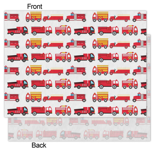 Firetrucks Tissue Paper - Lightweight - Medium - Front & Back