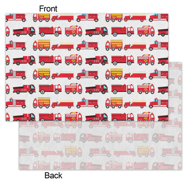 Firetrucks Tissue Paper - Lightweight - Small - Front & Back