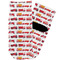 Firetrucks Toddler Ankle Socks - Single Pair - Front and Back