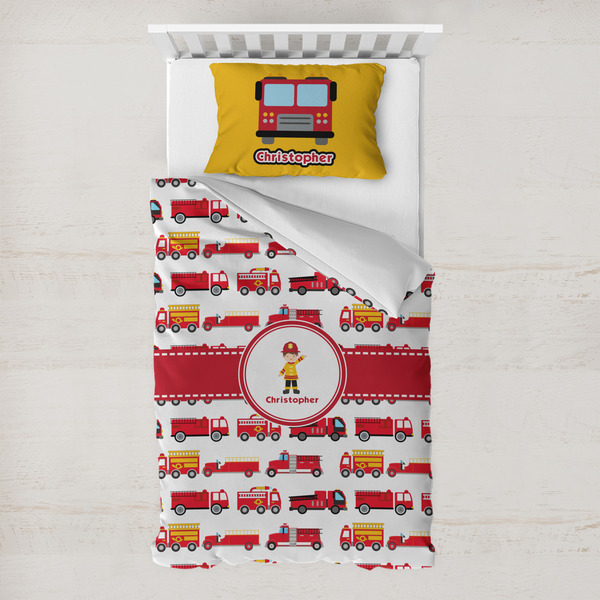 Custom Firetrucks Toddler Bedding w/ Name or Text