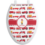 Firetrucks Toilet Seat Decal - Elongated (Personalized)