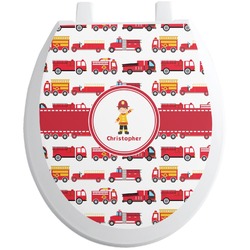 Firetrucks Toilet Seat Decal (Personalized)