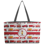 Firetrucks Beach Totes Bag - w/ Black Handles (Personalized)